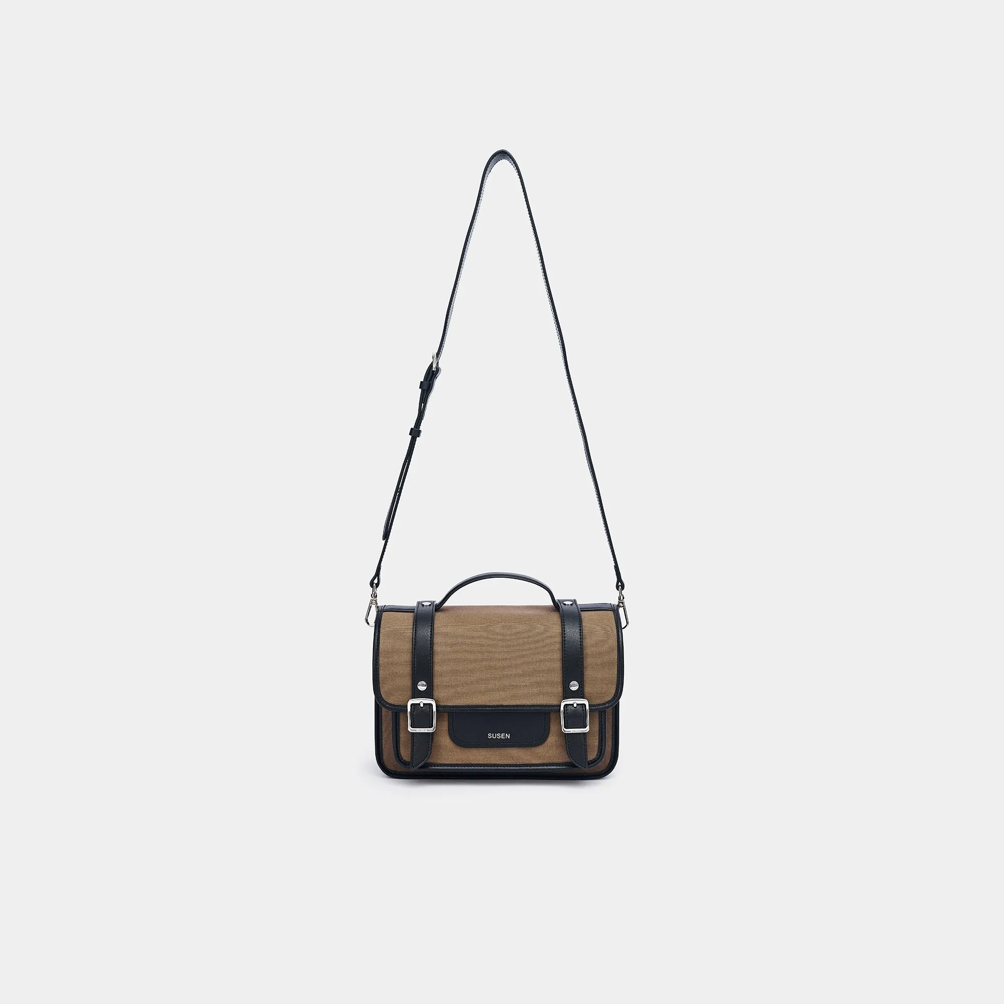 Gabriel Canvas Cambridge Bag - Brown