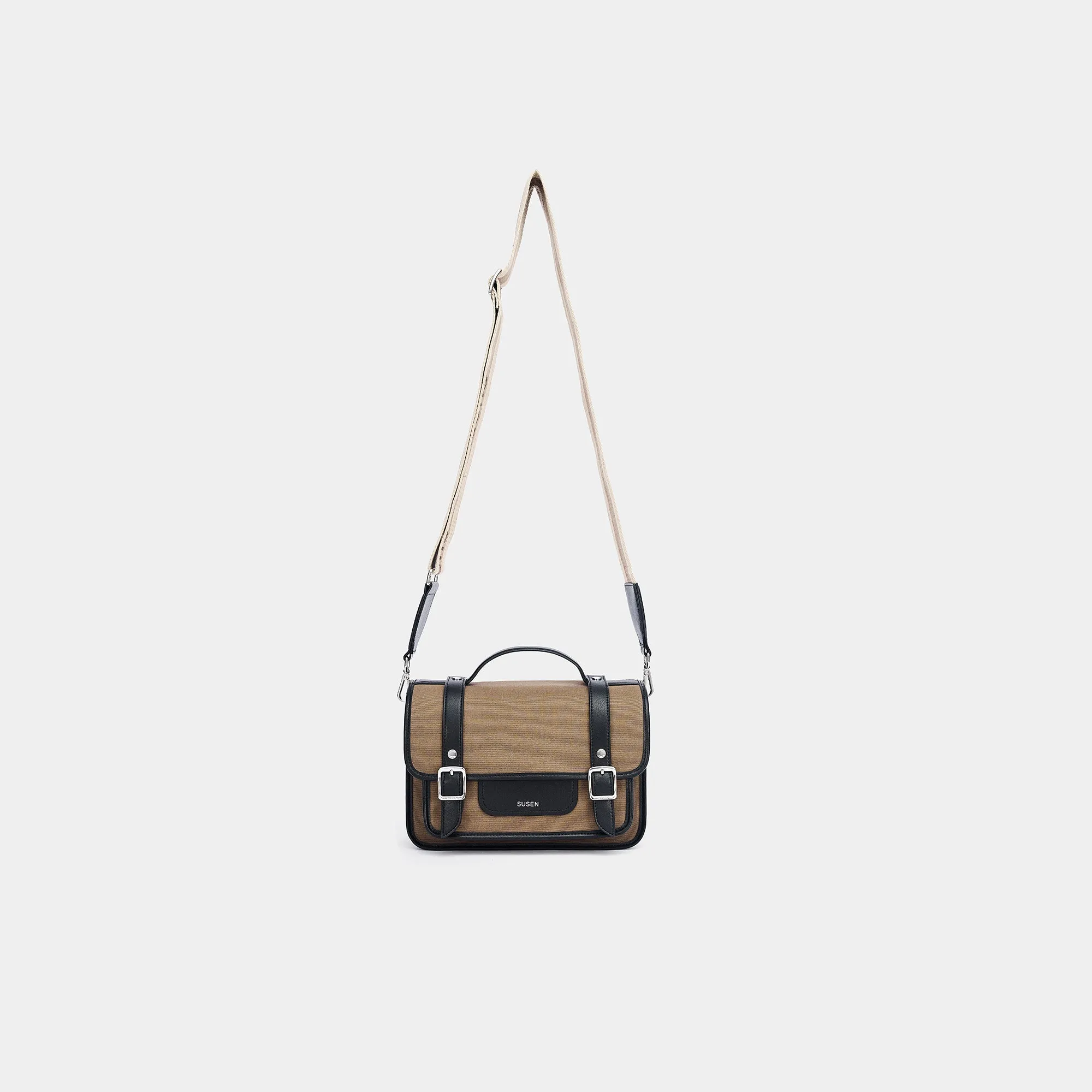 Gabriel Canvas Cambridge Bag - Brown