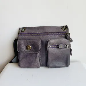 Grape Leather Utility Belt Bag