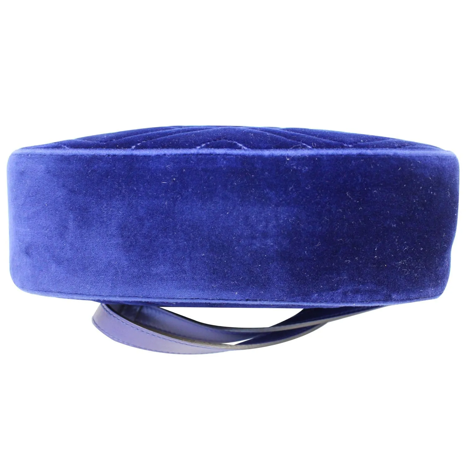 GUCCI GG Marmont Velvet Small Crossbody Bag Cobalt Blue 447632