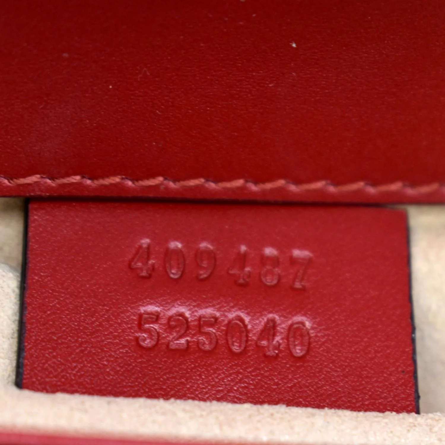GUCCI Signature Padlock Leather Top Handle Shoulder Bag Red 409487