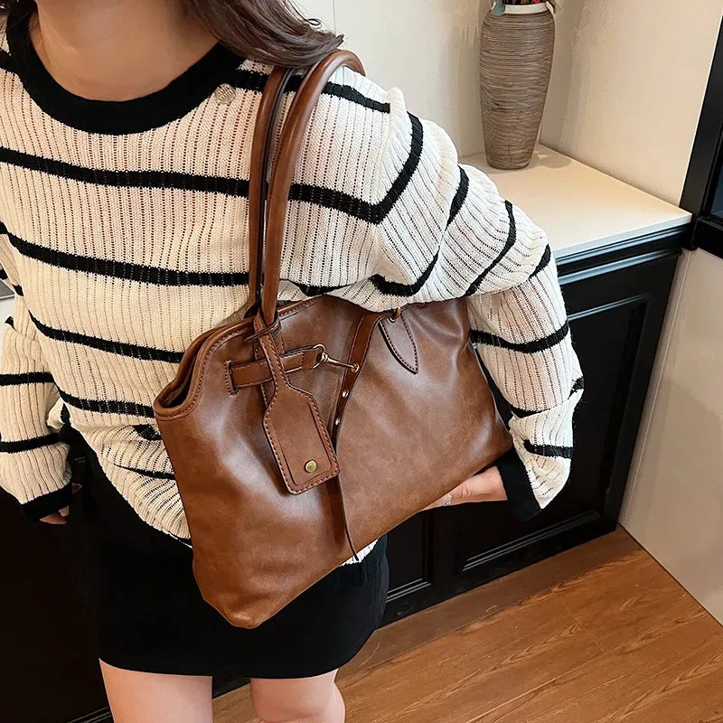 Hasp Cell Phone Pocket Shoulder Bags