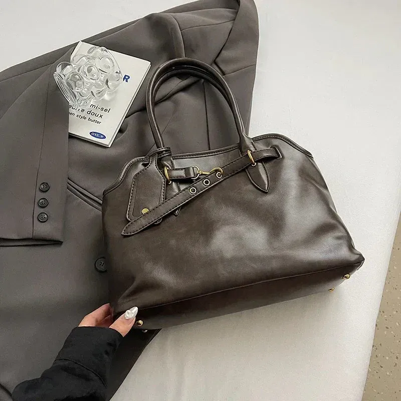 Hasp Cell Phone Pocket Shoulder Bags