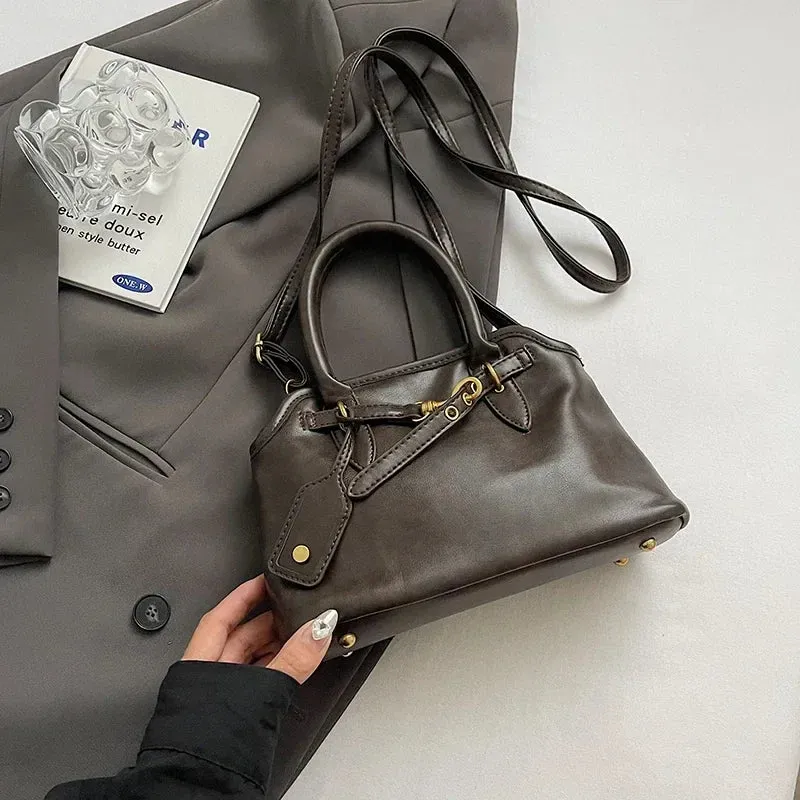 Hasp Cell Phone Pocket Shoulder Bags