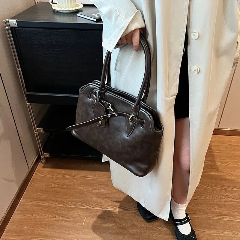 Hasp Cell Phone Pocket Shoulder Bags