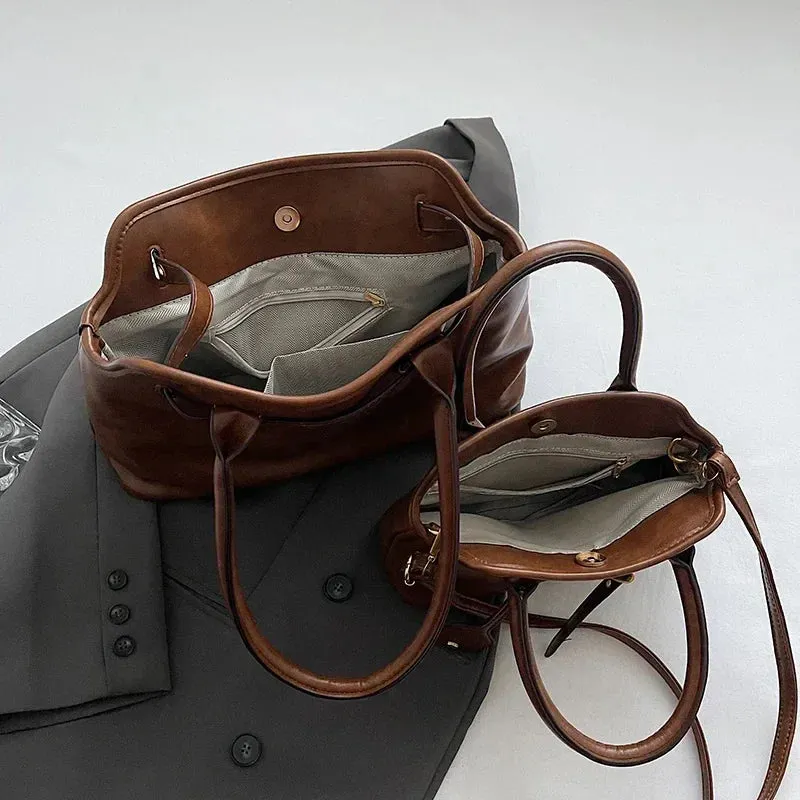 Hasp Cell Phone Pocket Shoulder Bags