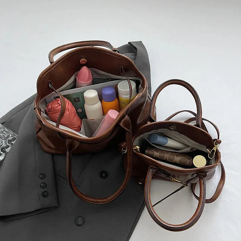 Hasp Cell Phone Pocket Shoulder Bags