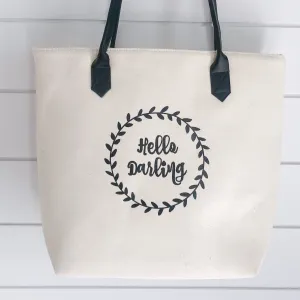 Hello Darling tote bag