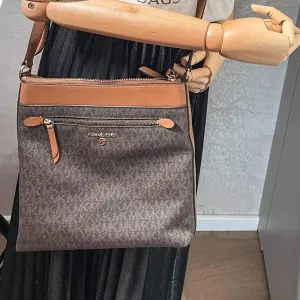 Jet Set Charm Brown Canvas Bag