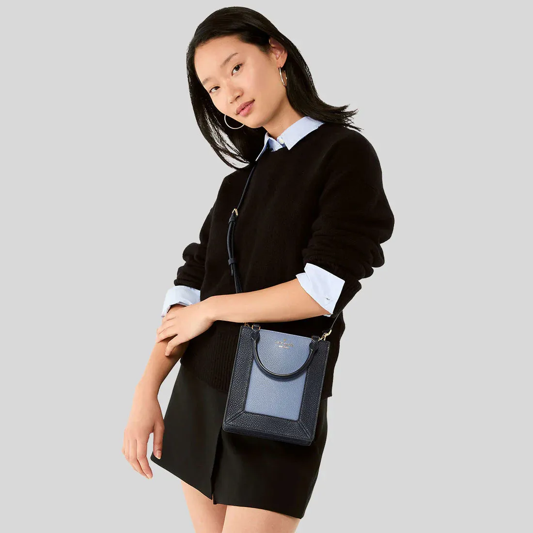 KATE SPADE Lena Colorblock Mini Tote Parisian Navy Multi RB-KI885