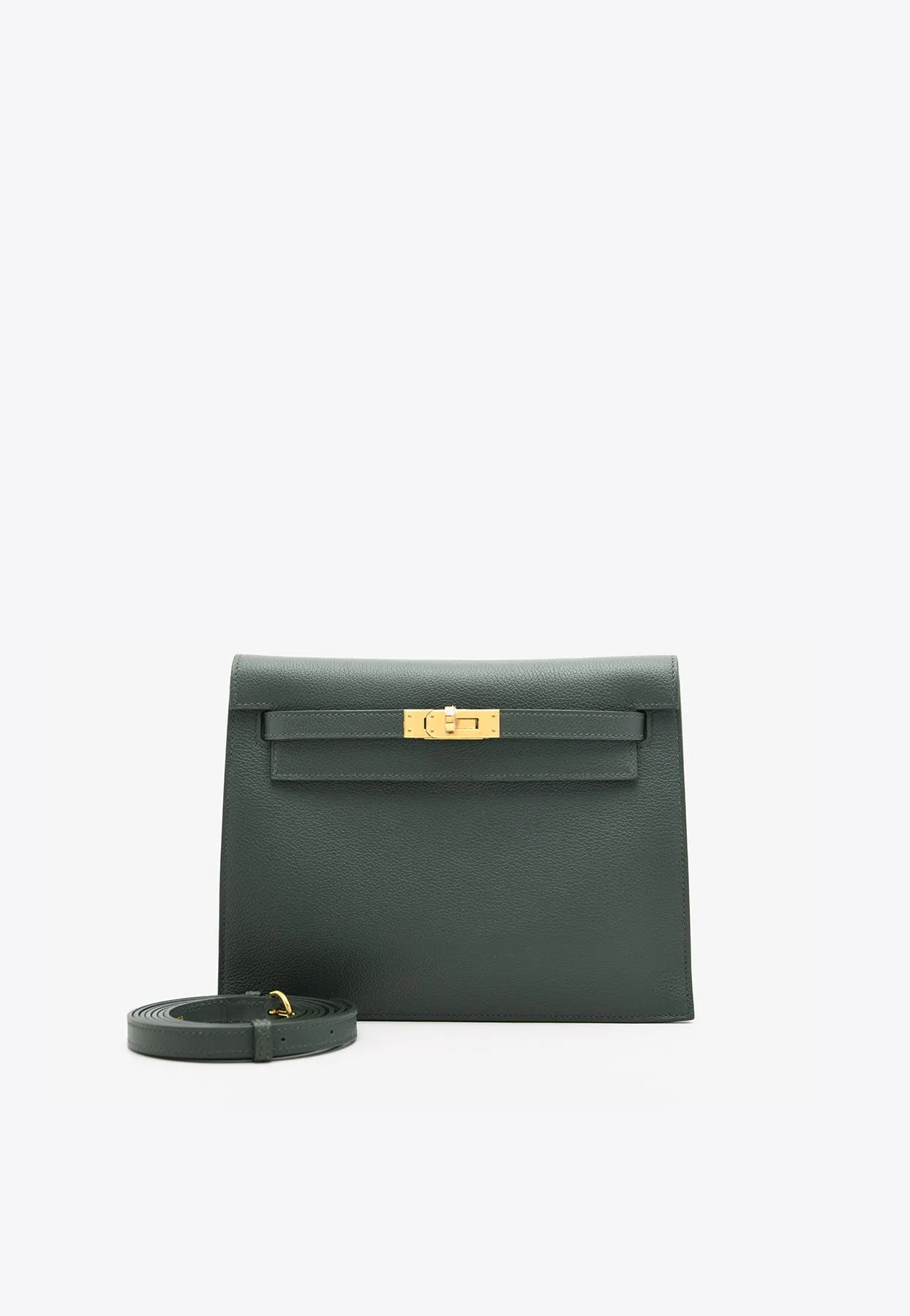 Kelly Danse in Vert Mangrove Evercolor with Gold Hardware