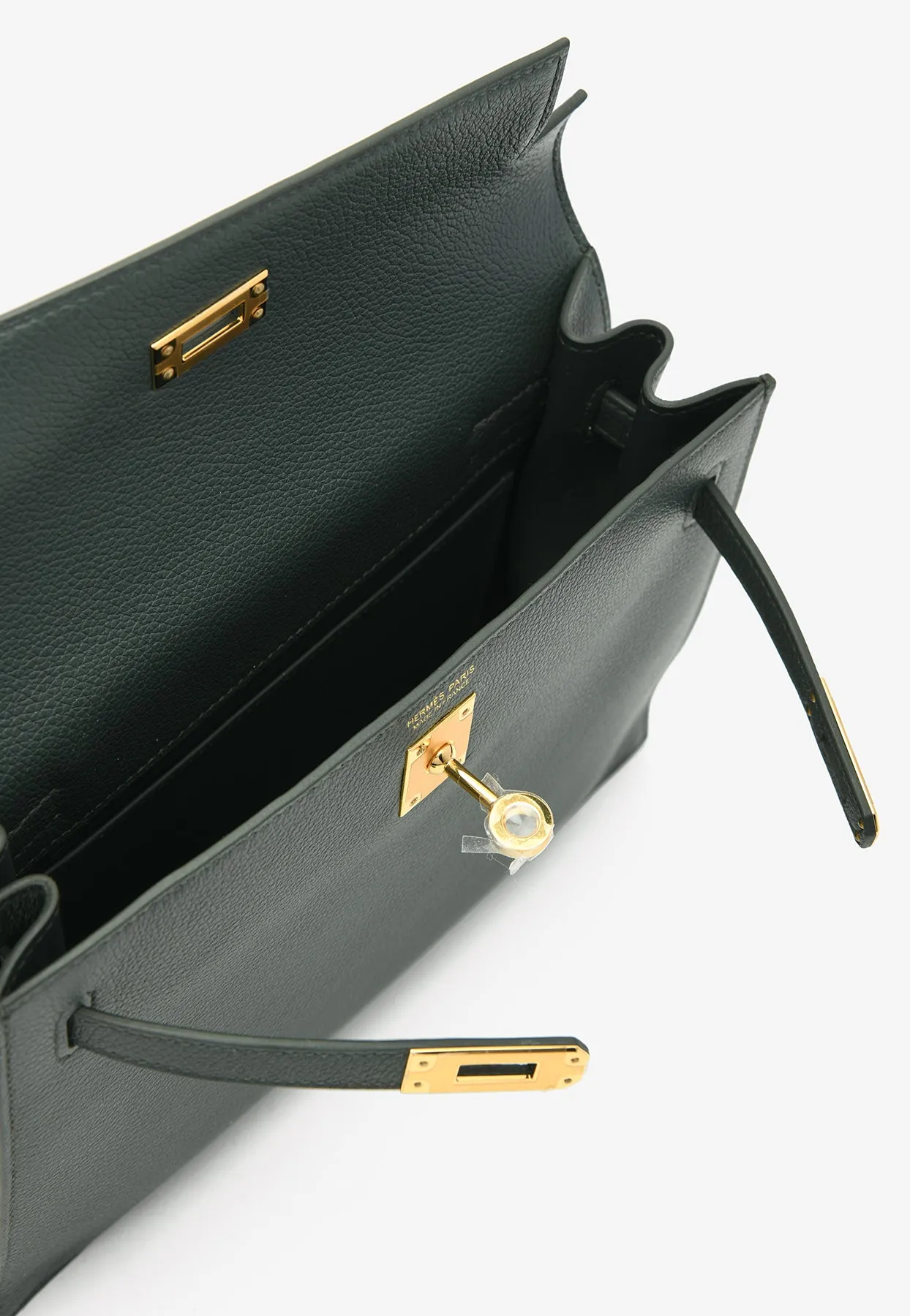 Kelly Danse in Vert Mangrove Evercolor with Gold Hardware