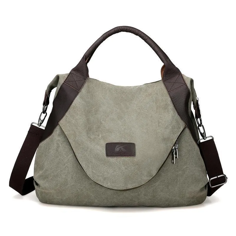 Large Pocket Casual Handbag Shoulder Cross body Canvas Bags