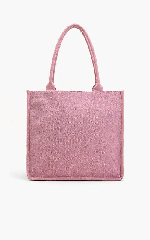 Leaf Embellished Large Book Tote