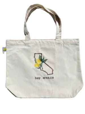 Lemonade51o Bay Area, California Large Tote in Cream