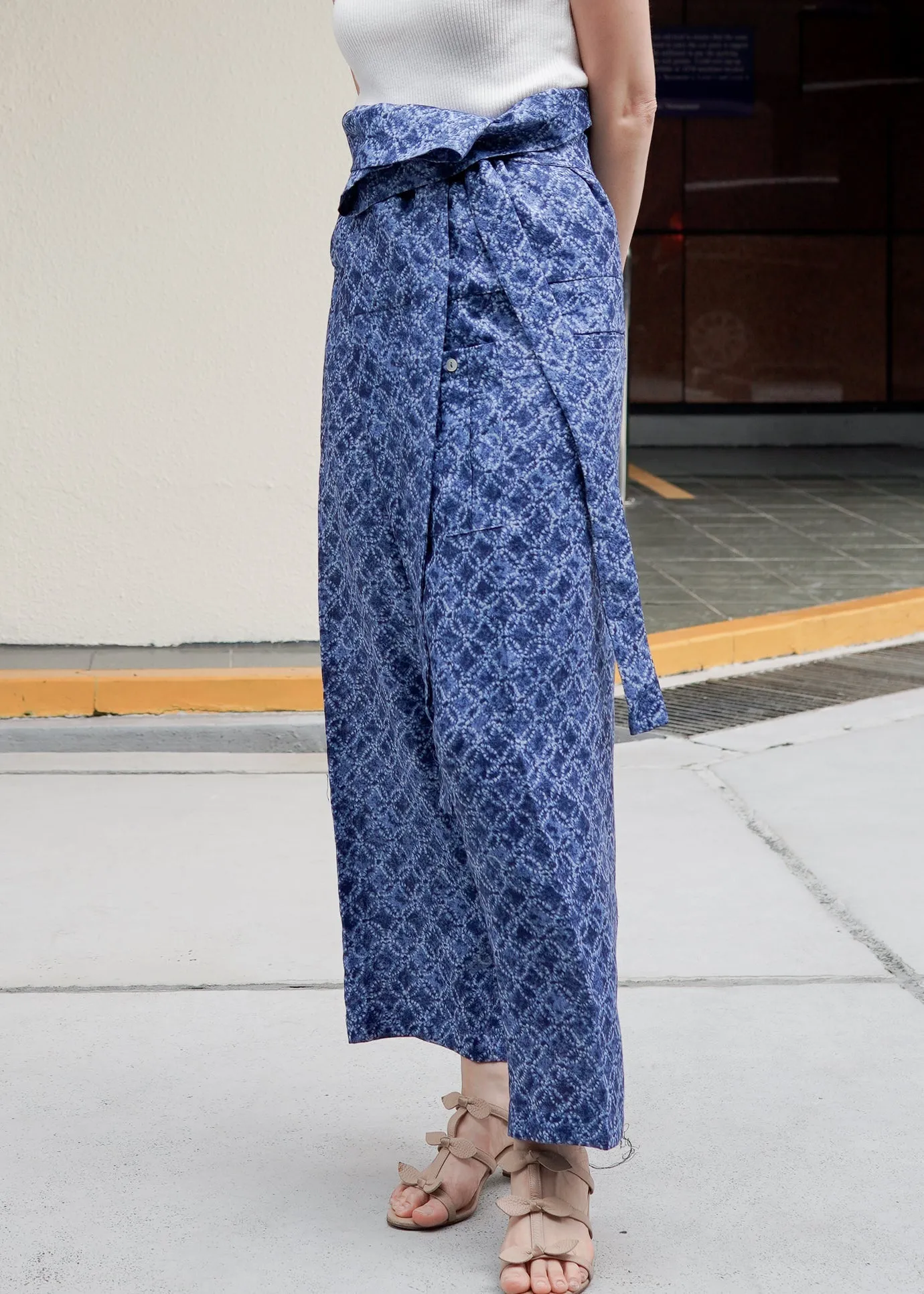 linen mei wrap pants
