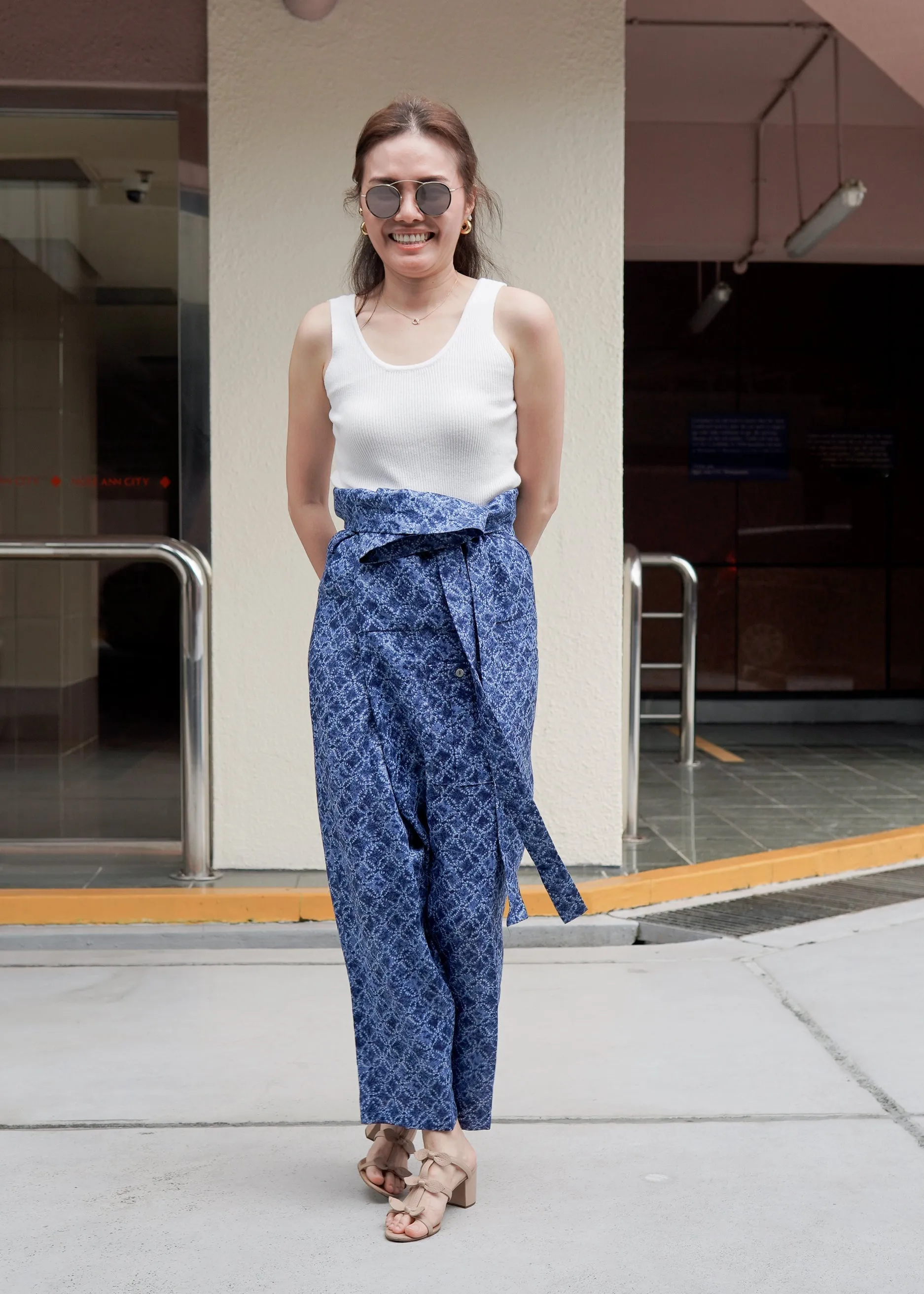 linen mei wrap pants