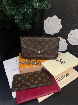 Louis Vuitton Monogram Three-In-One Crossbody Bag Brown Medium