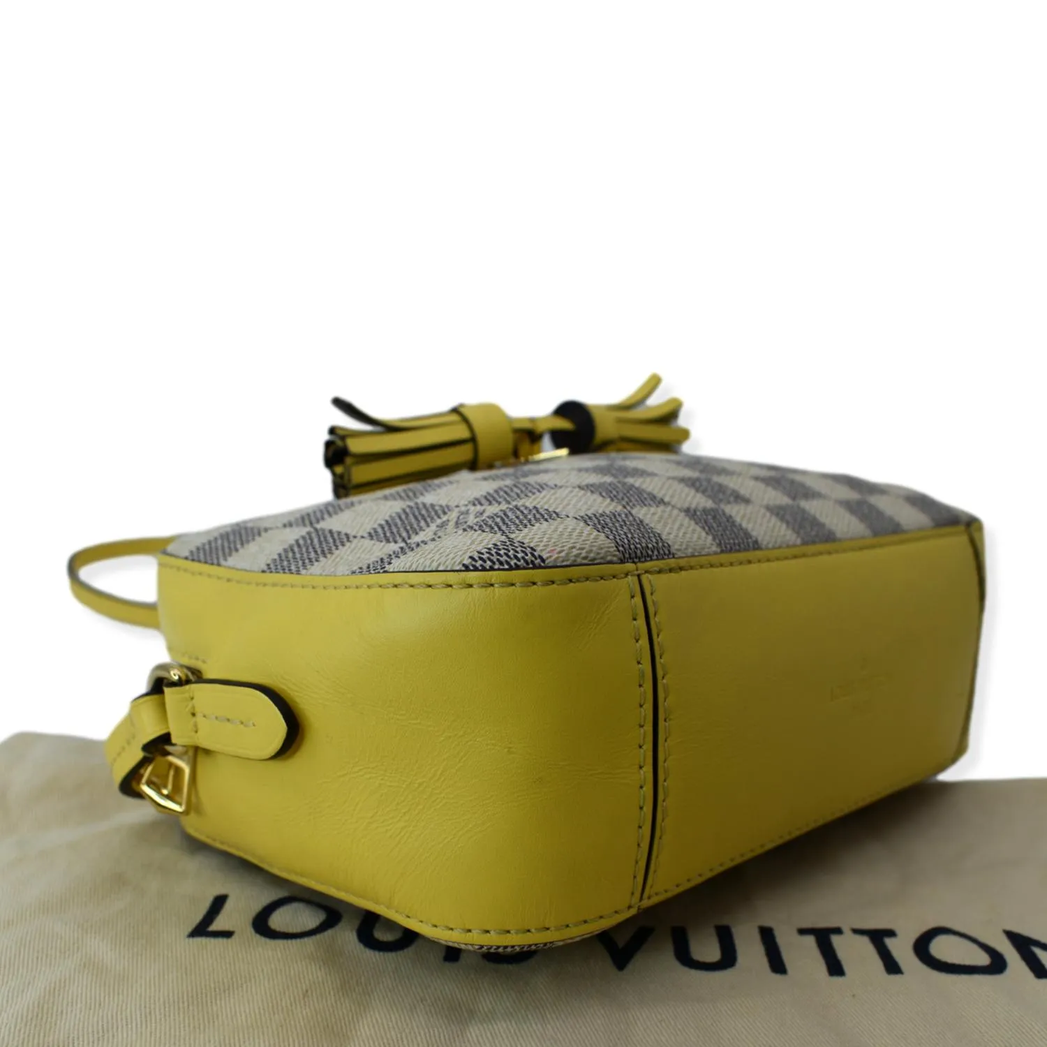 LOUIS VUITTON Saintonge Damier Azur Crossbody Bag White