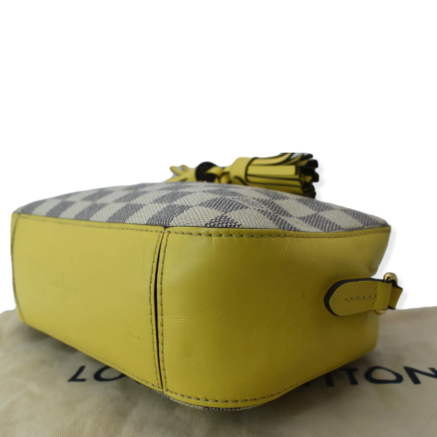 LOUIS VUITTON Saintonge Damier Azur Crossbody Bag White