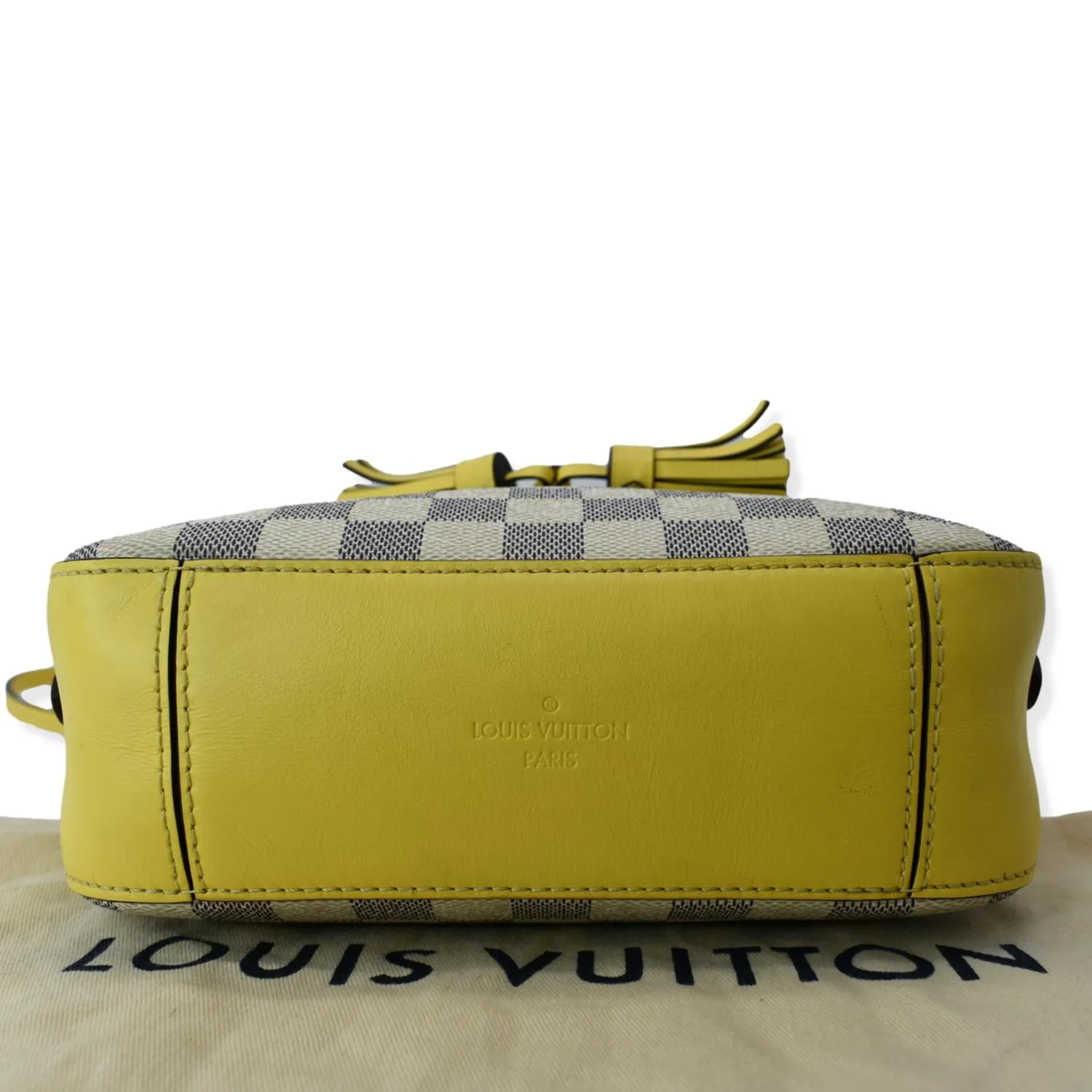 LOUIS VUITTON Saintonge Damier Azur Crossbody Bag White