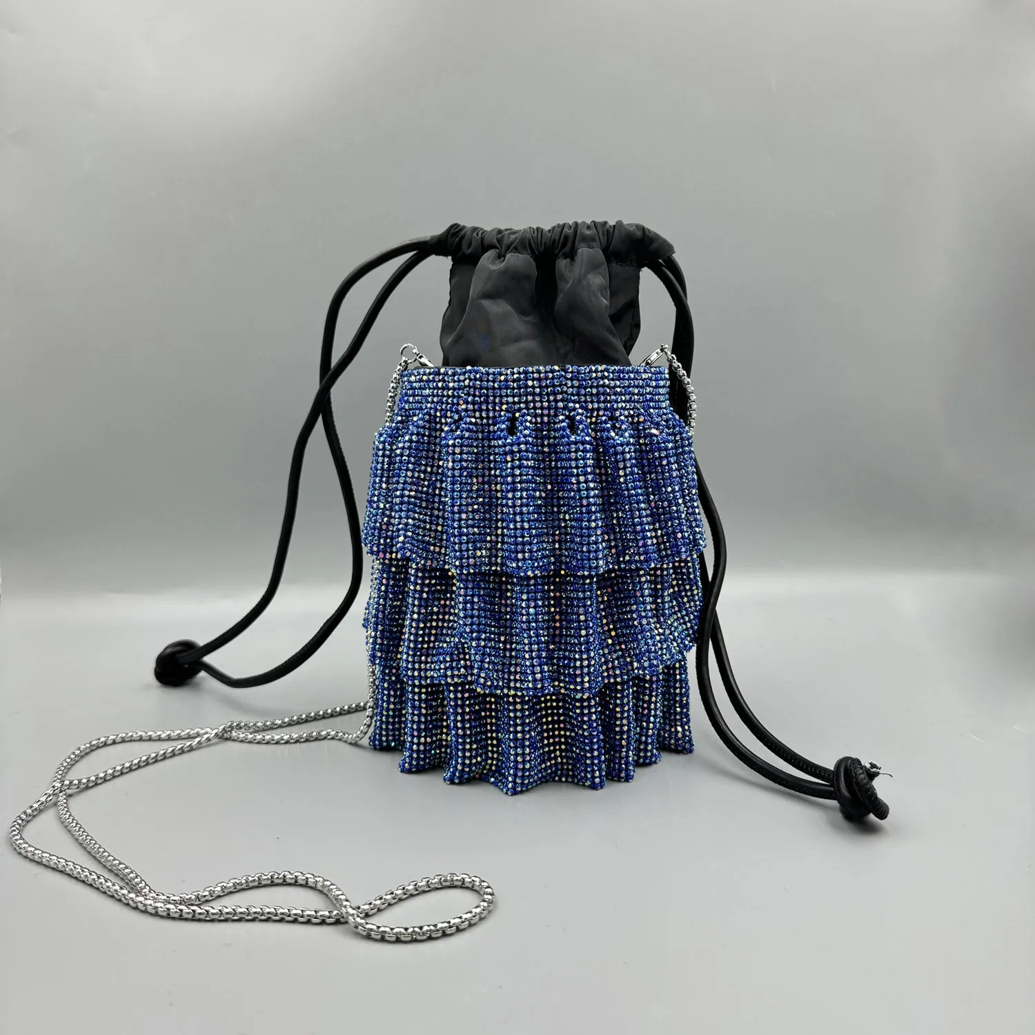 Luxury Rhinestone Mesh Bucket Bags HB2734