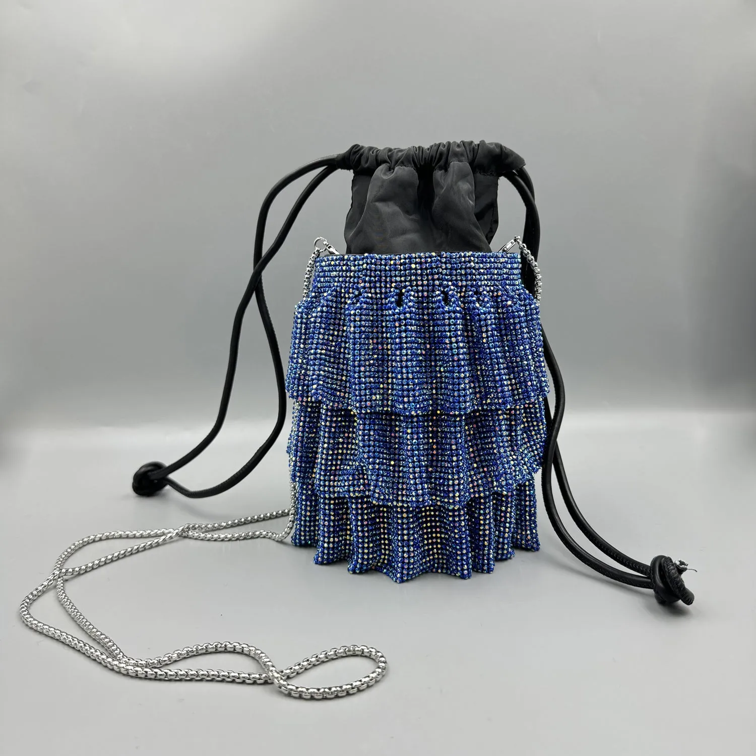 Luxury Rhinestone Mesh Bucket Bags HB2734