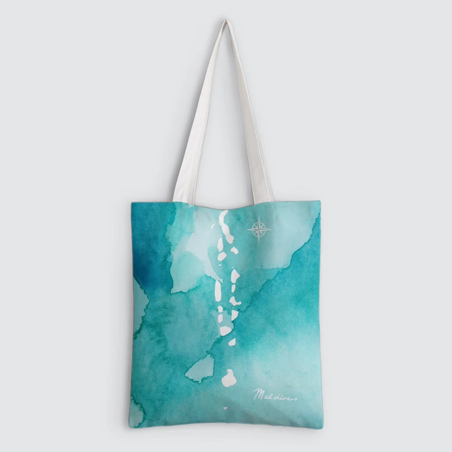 Maldives Map Tote | Teal
