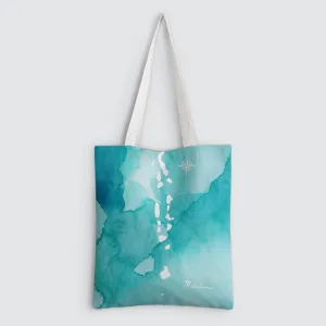 Maldives Map Tote | Teal
