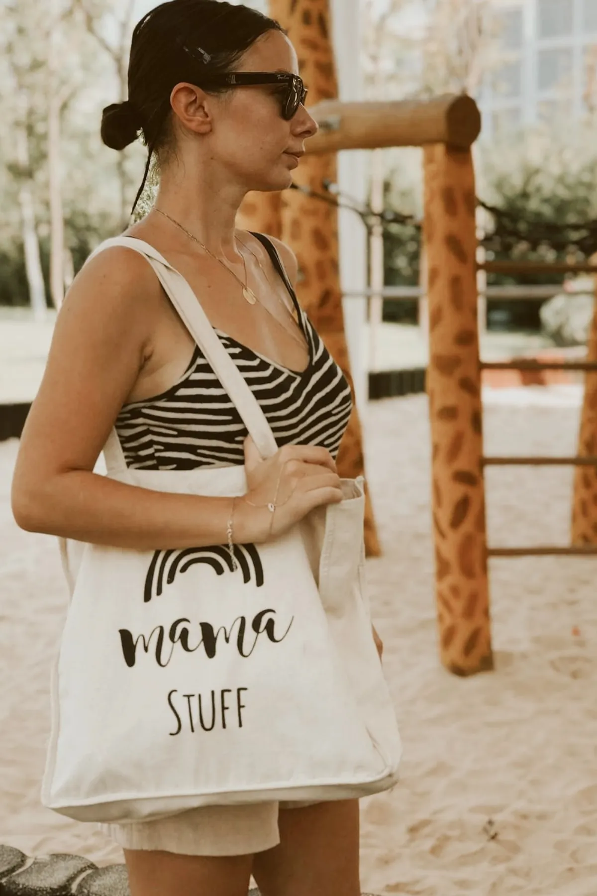 Mama Stuff Statement Tote Bag for Mums (Hospital Bag - Baby Shower Gift)