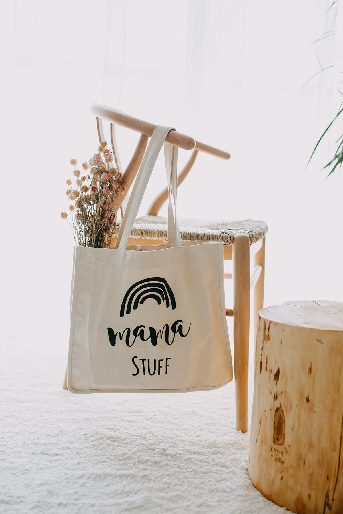Mama Stuff Statement Tote Bag for Mums (Hospital Bag - Baby Shower Gift)