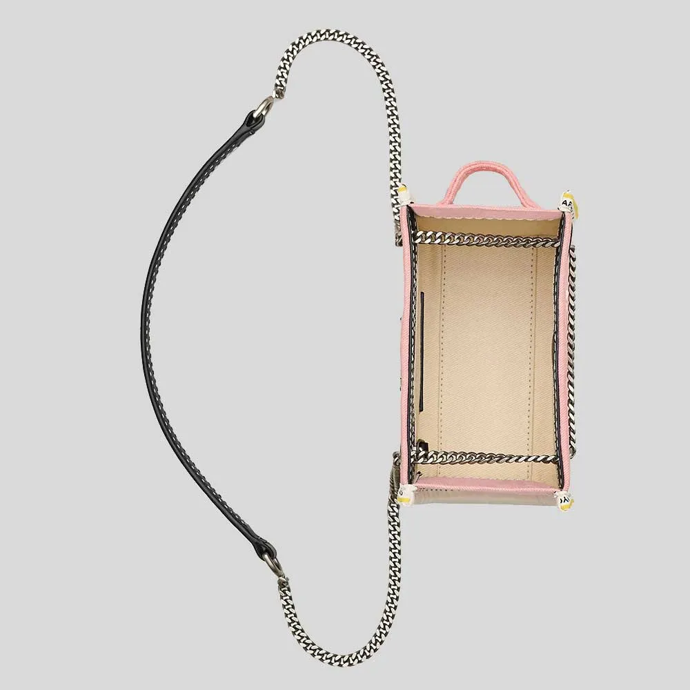 MARC JACOBS The Denim Chain Crossbody Tote Bag Ribbon Pink RB-2F4HCR016H05