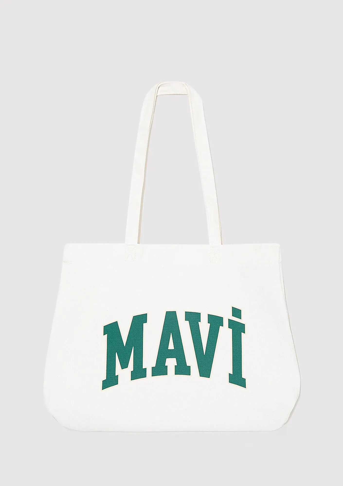 Mavi Logo Printed White Shoulder Bag