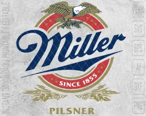 Miller Lite Beer Logo Inspired Unofficial Custom Design SVG PNG EPS AI Digital Cut Files Editable Printable