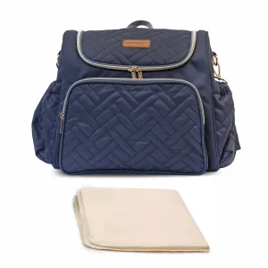 Motherly Diaper Quilted Diaper Bag for Mothers for Travel with Changing Mat - Spacious Diaper Bags for Mom | Baby Bag with Multi-Pocket Design | Maternity Bags for Mother and Baby (Black)