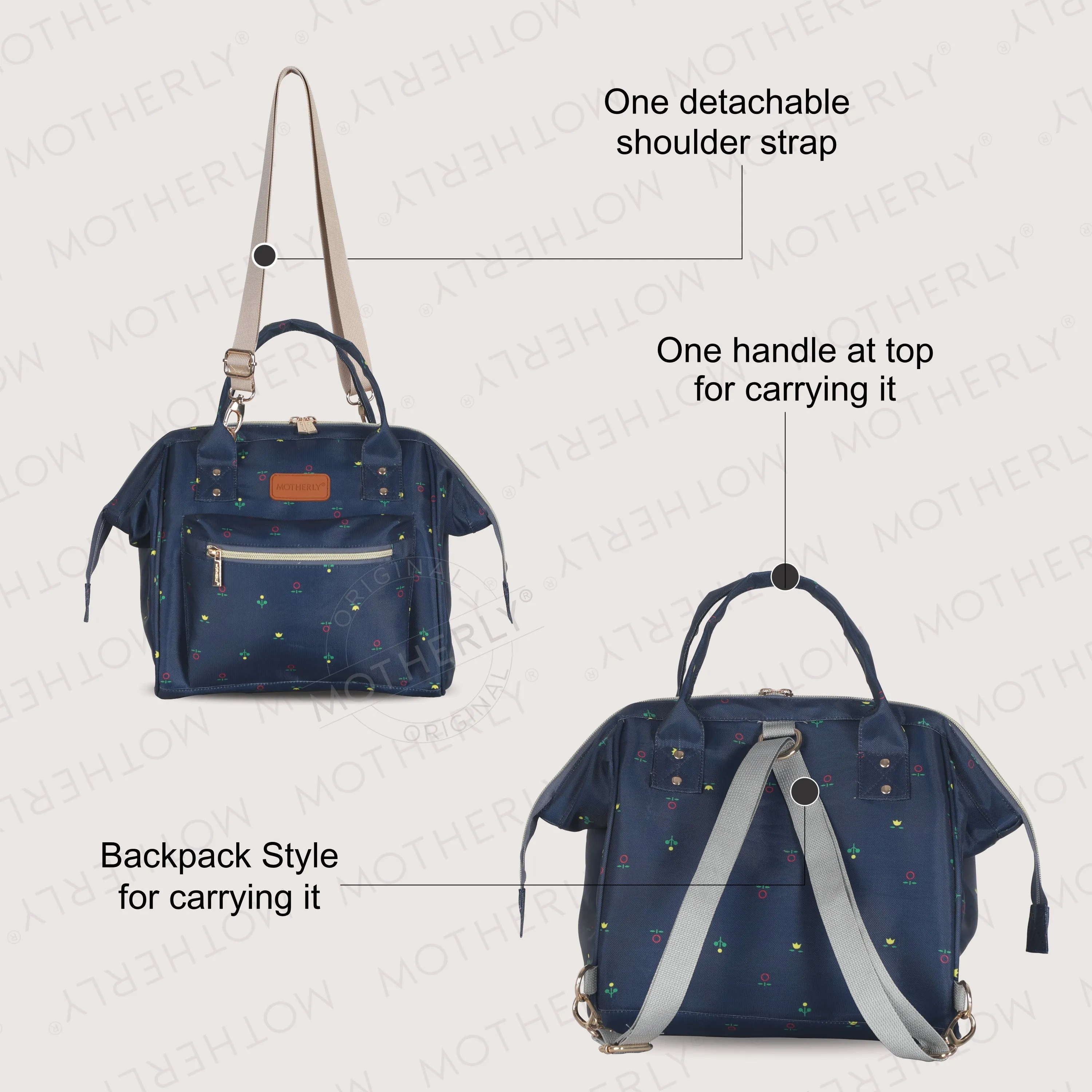 Motherly Mini Diaper Bag for Mothers | Small Diaper handbag for mom for Travel