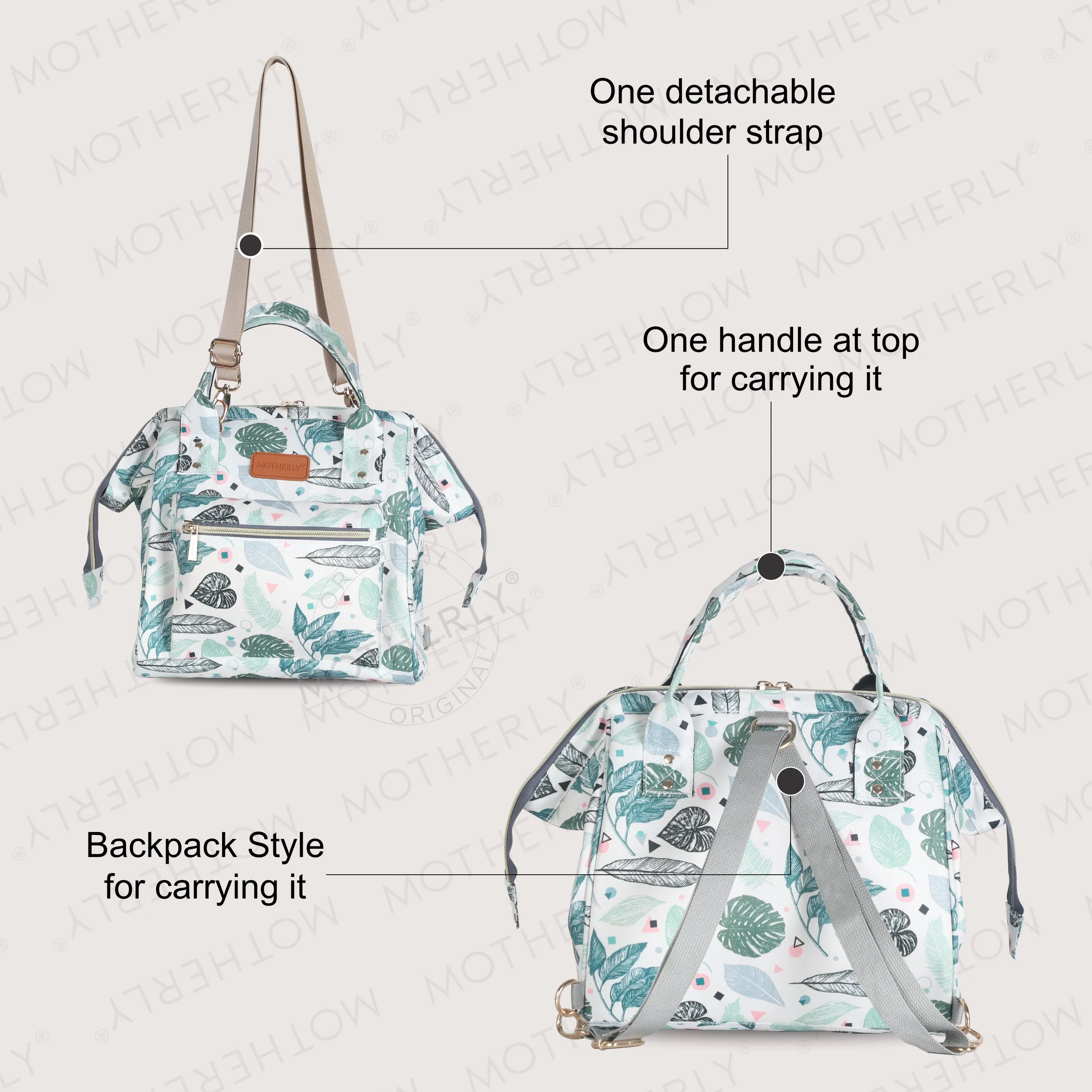 Motherly Mini Diaper Bag for Mothers | Small Diaper handbag for mom for Travel