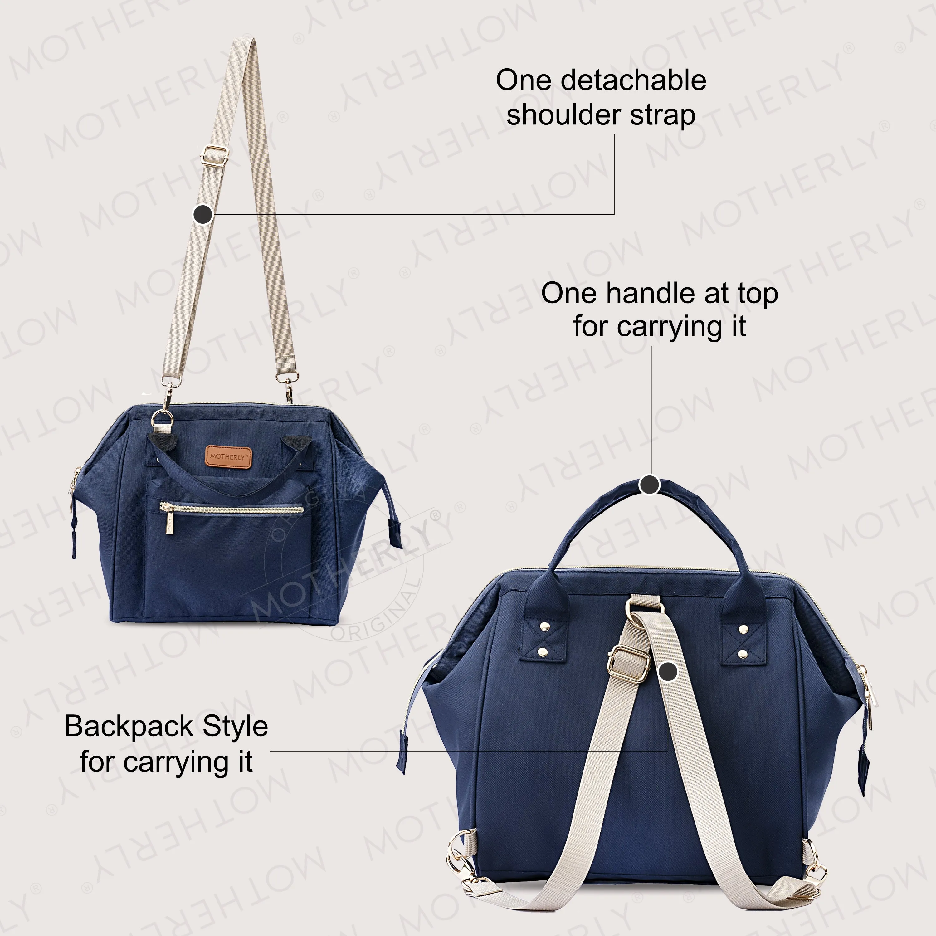 Motherly Mini Diaper Bag for Mothers | Small Diaper handbag for mom for Travel