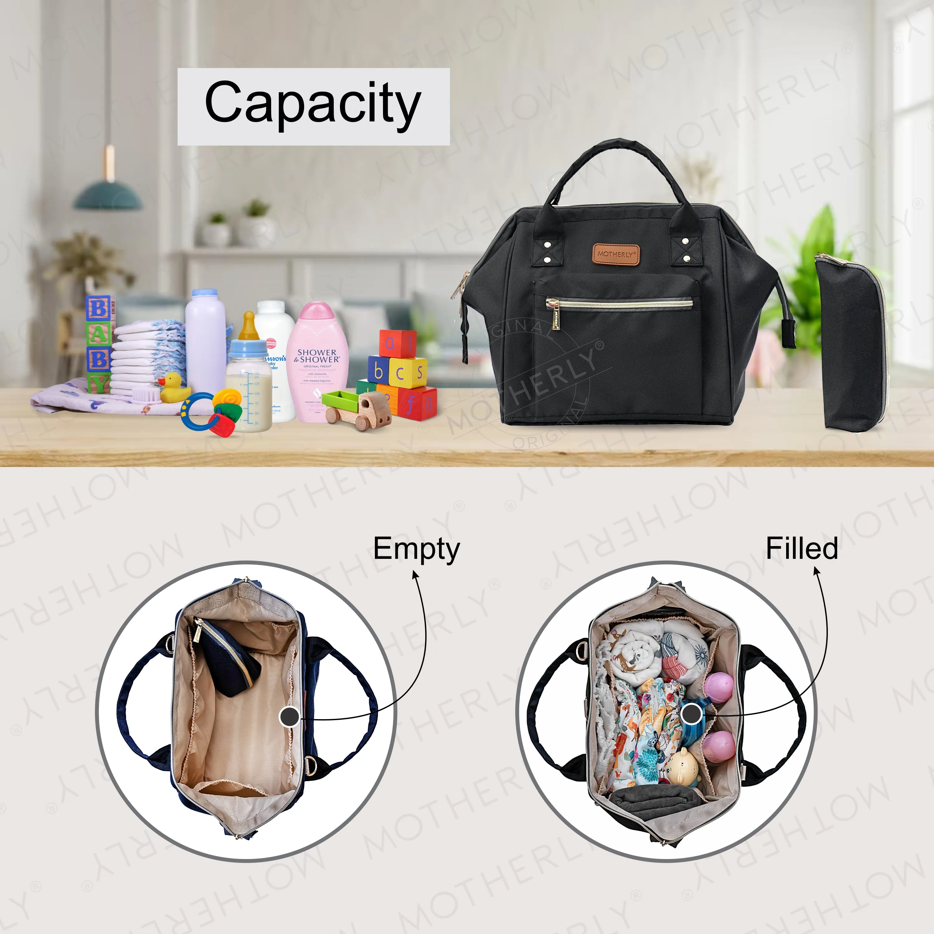 Motherly Mini Diaper Bag for Mothers | Small Diaper handbag for mom for Travel