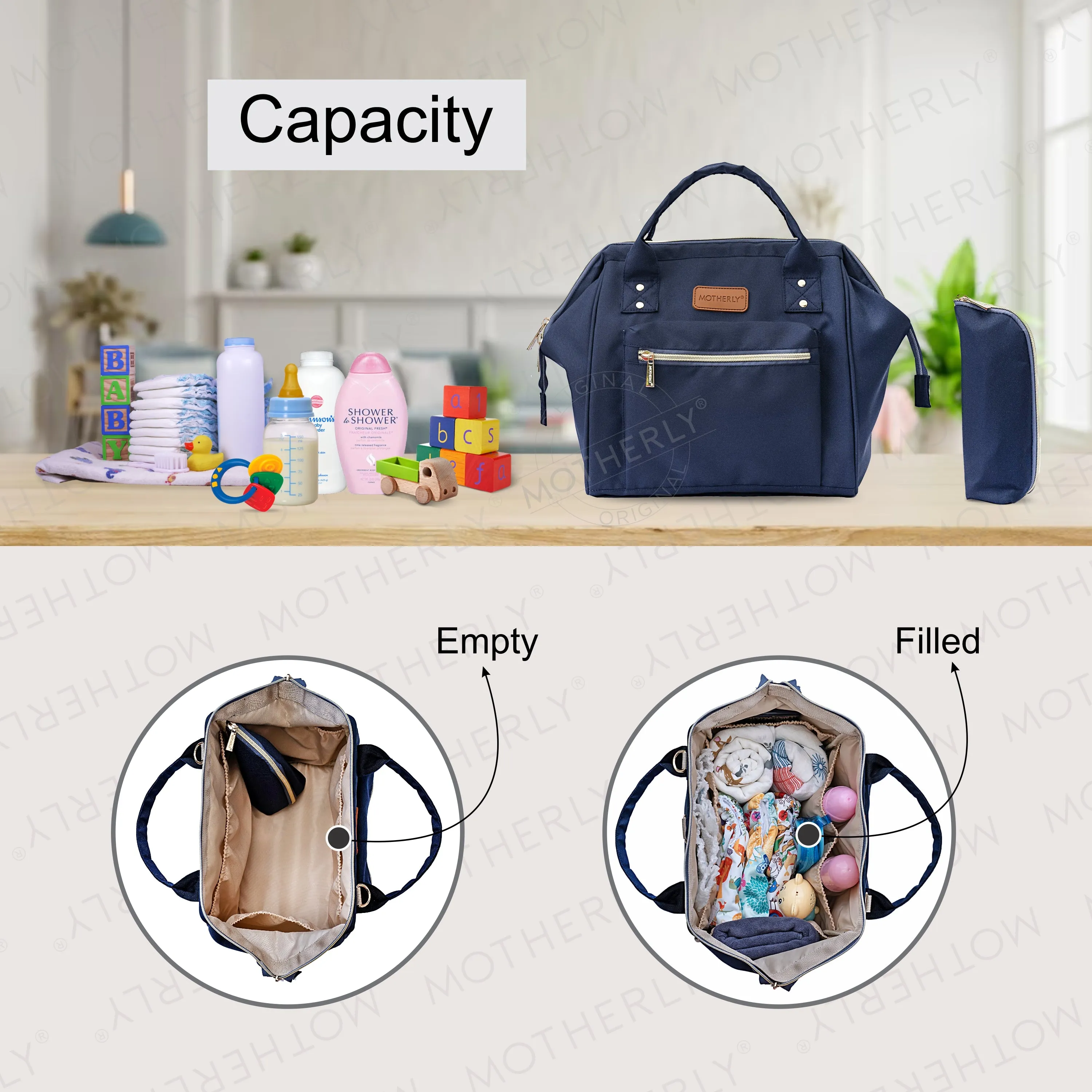 Motherly Mini Diaper Bag for Mothers | Small Diaper handbag for mom for Travel