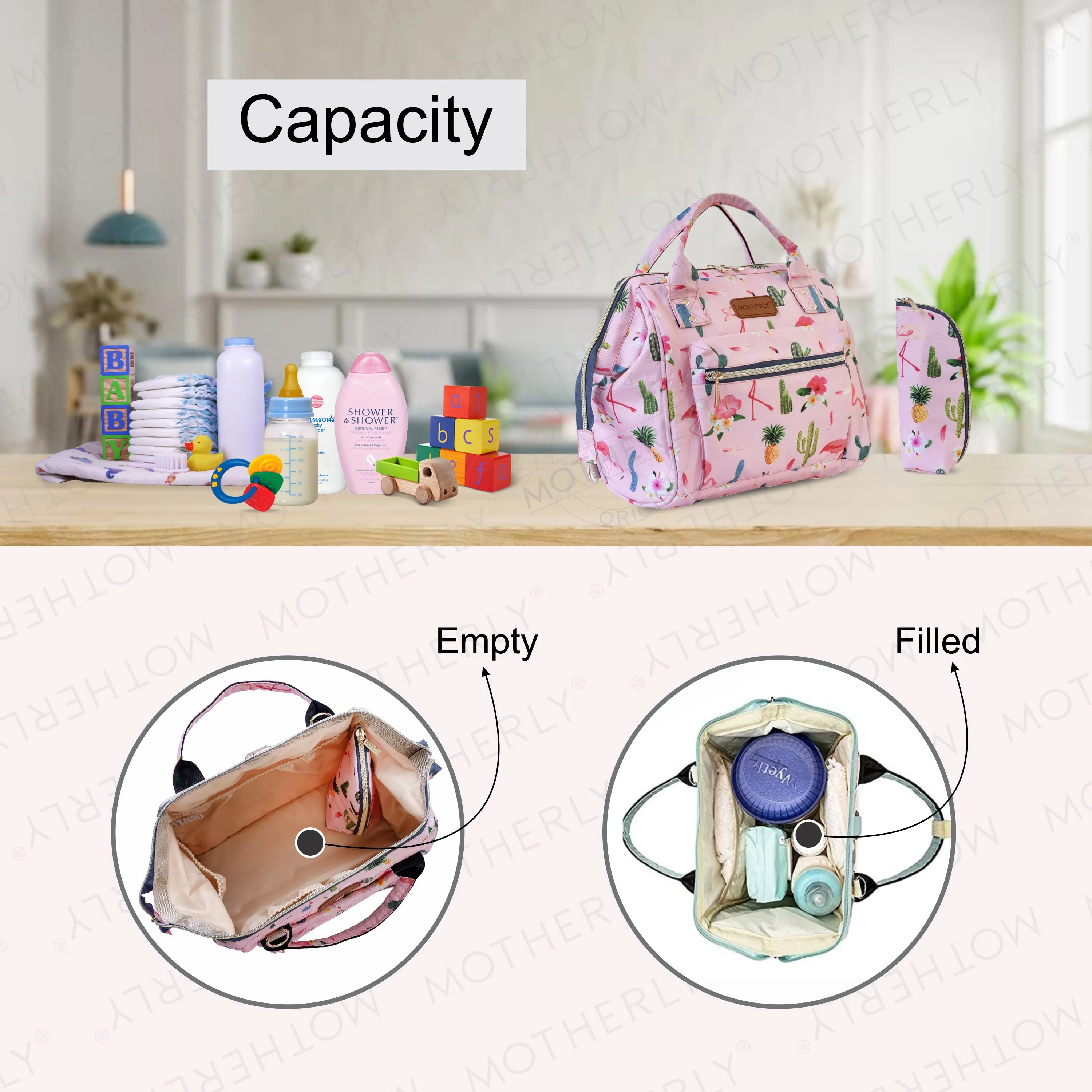 Motherly Mini Diaper Bag for Mothers | Small Diaper handbag for mom for Travel