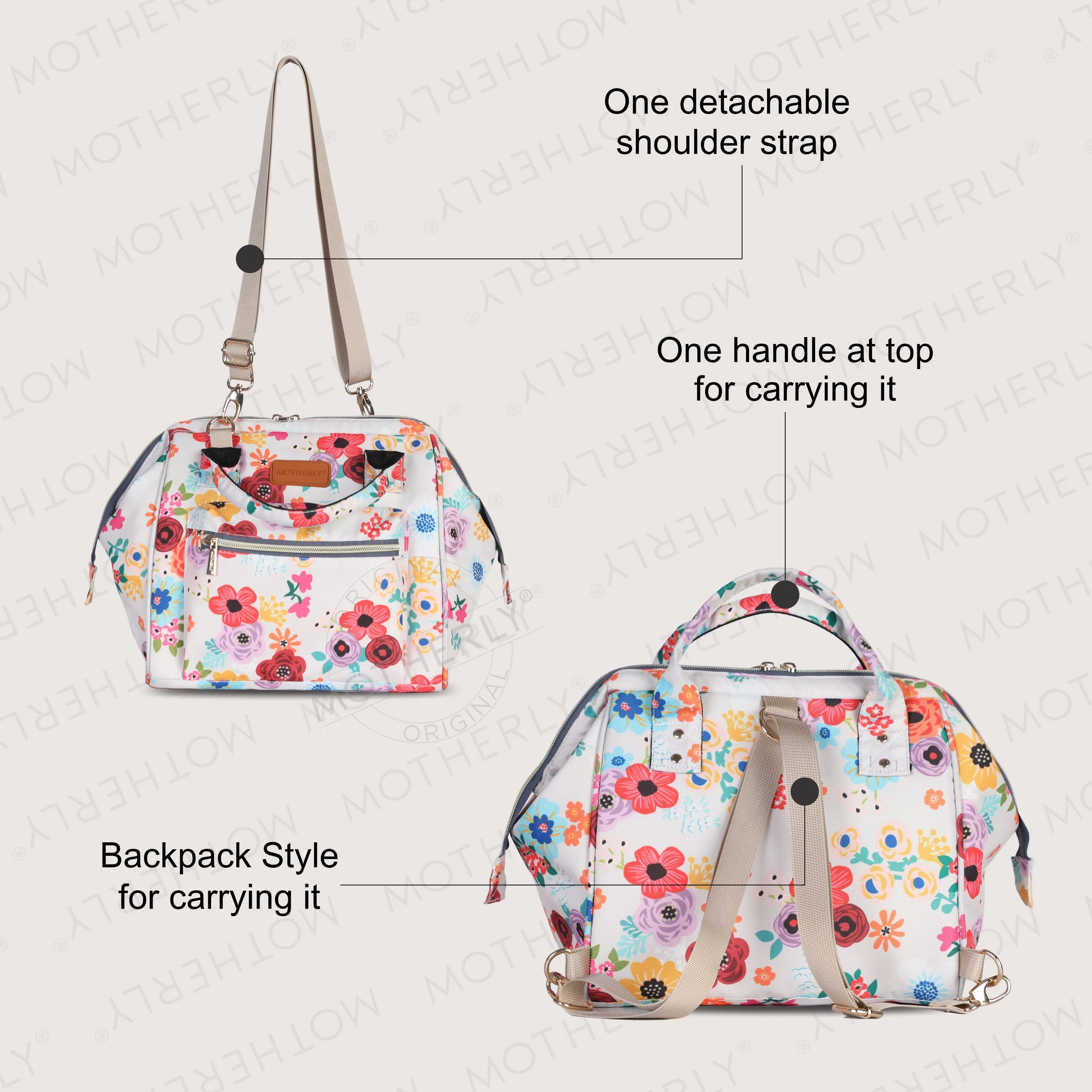 Motherly Mini Diaper Bag for Mothers | Small Diaper handbag for mom for Travel