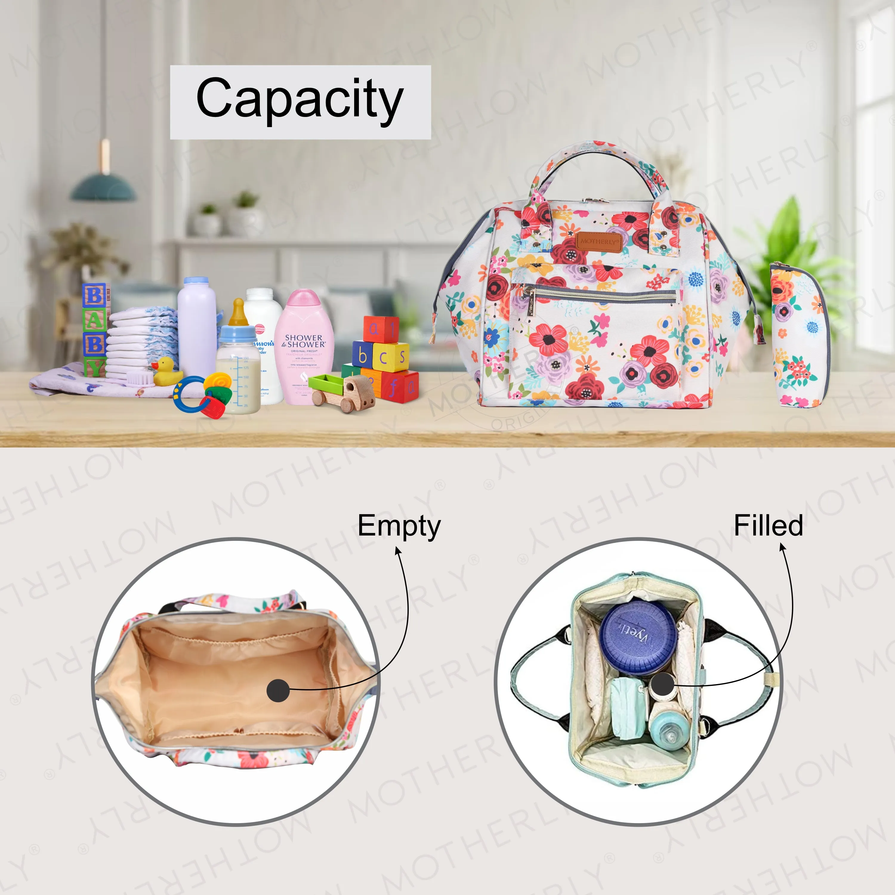 Motherly Mini Diaper Bag for Mothers | Small Diaper handbag for mom for Travel