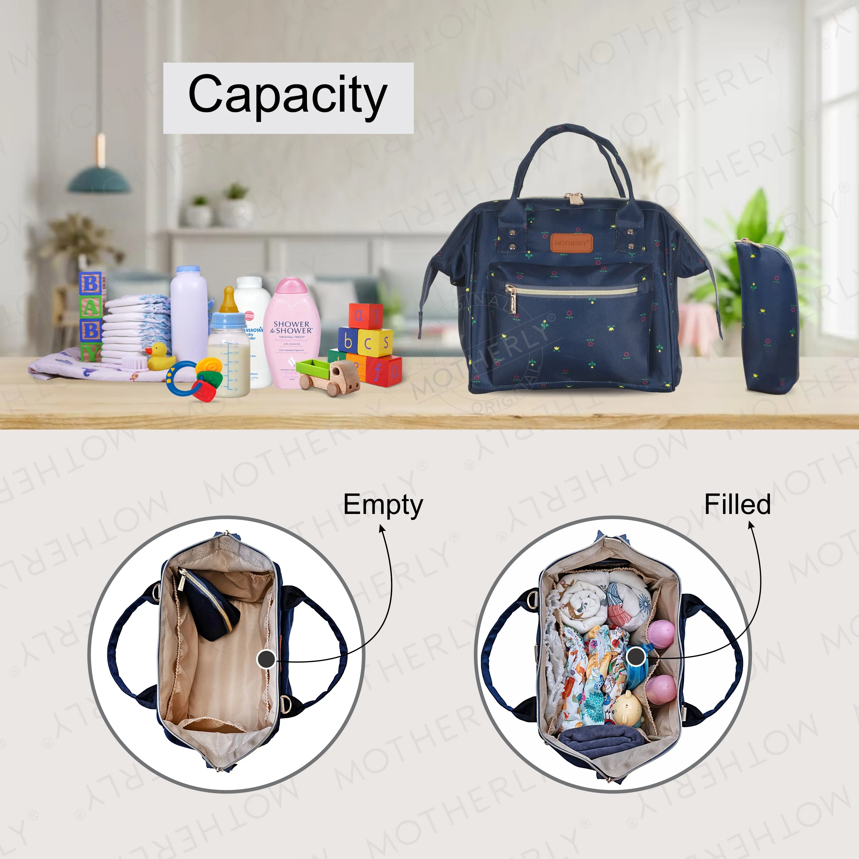 Motherly Mini Diaper Bag for Mothers | Small Diaper handbag for mom for Travel