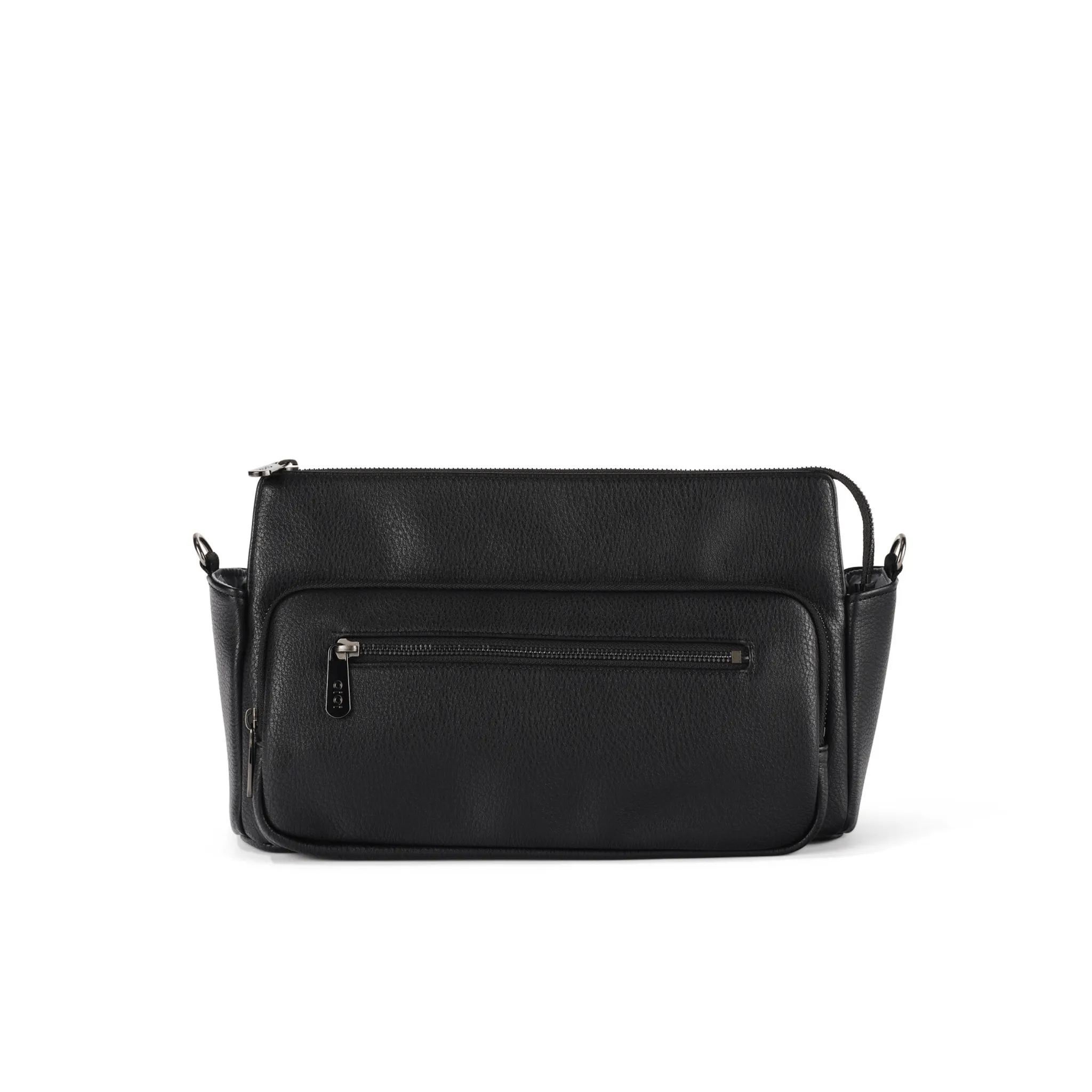 OiOi - Multitasker Pram Caddy - Black Vegan Leather
