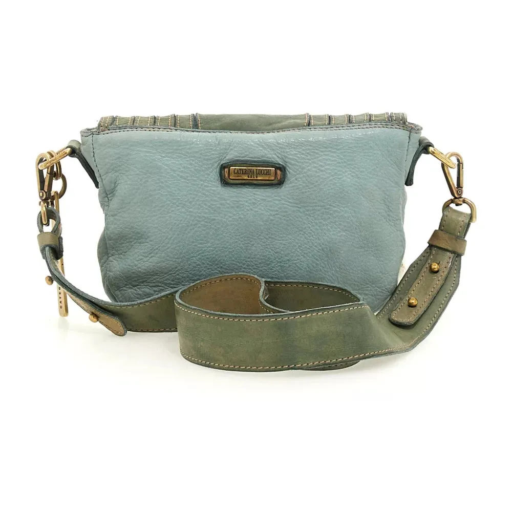Olga Lines Small Crossbody Bag - Eucalyptus