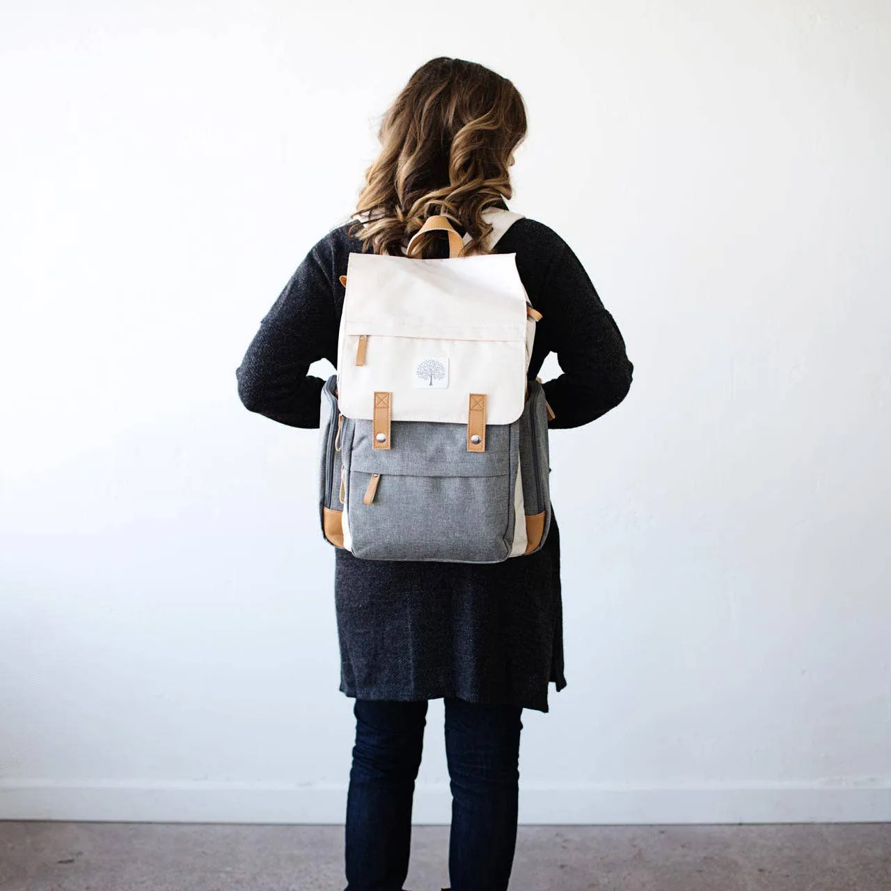 Parker Baby Co. - Birch Bag - Diaper Backpack in Cream