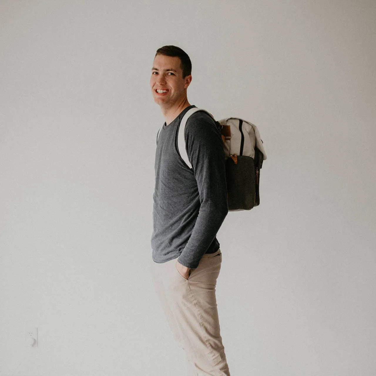 Parker Baby Co. - Birch Bag - Diaper Backpack in Cream