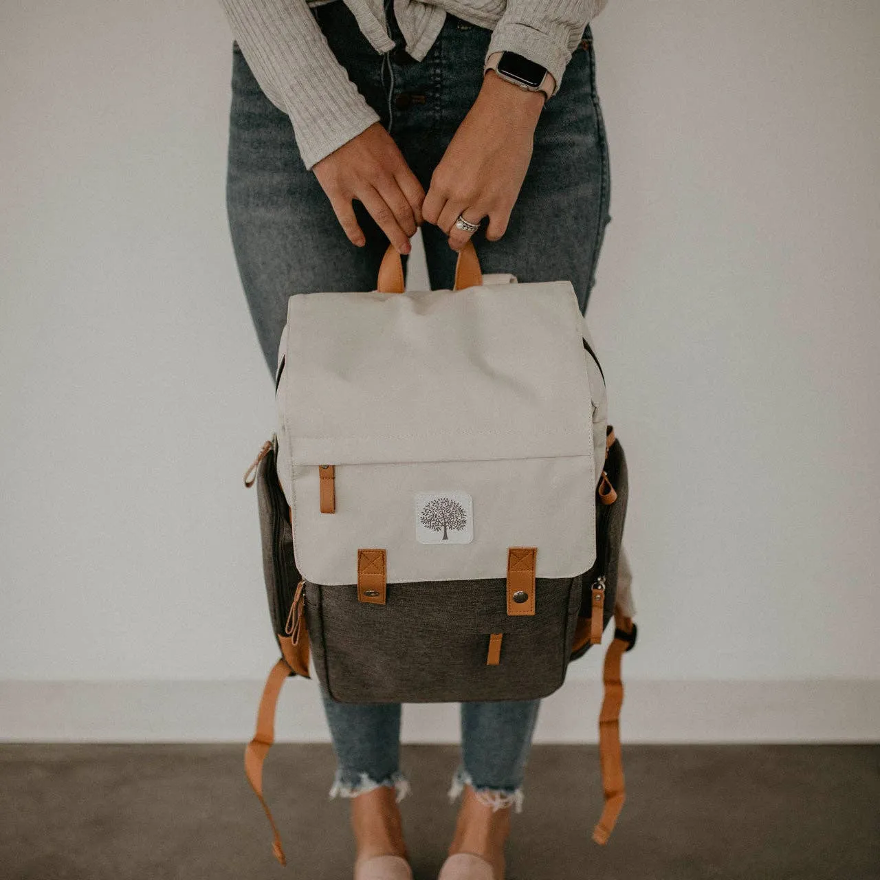 Parker Baby Co. - Birch Bag - Diaper Backpack in Cream