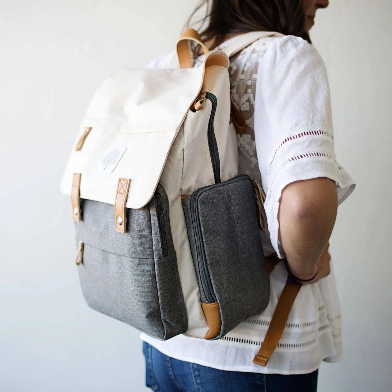 Parker Baby Co. - Birch Bag - Diaper Backpack in Cream